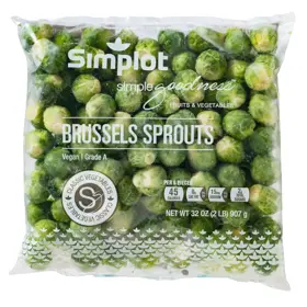 Simplot Simple Goodness™ Coles de bruselas, Frente del paquete