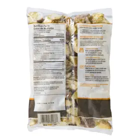 Simplot RoastWorks® Papas doradas rostizadas y de cáscara roja, Reverso del paquete