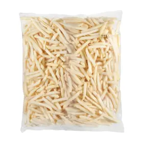 Simplot Conquest® Delivery+® Papas a la francesa corte recto con cobertura transparente, Reverso del paquete