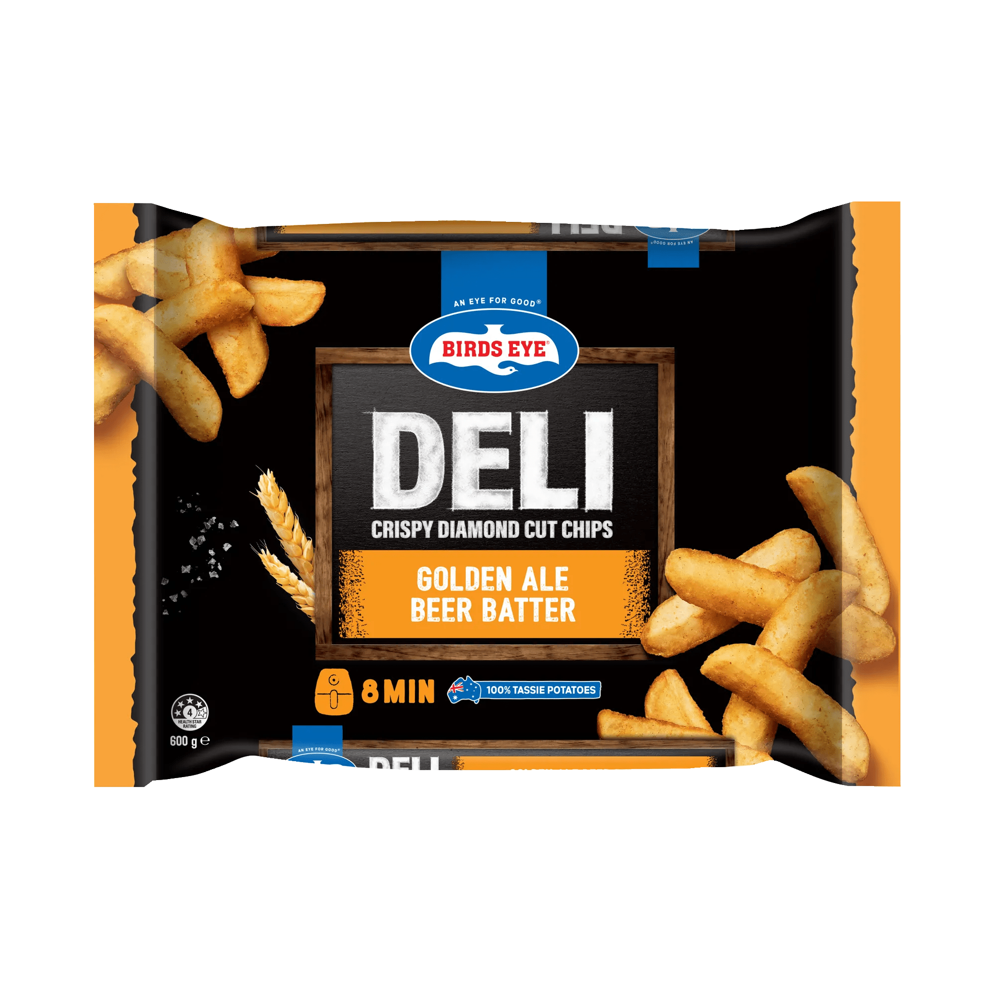 Birds Eye Deli Frozen Chips with Golden Ale Beer Batter 600g Bagged