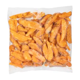 Simplot SeasonedCRISP® Delivery+® Savory Battered 8 Cut Crinkle Cut Wedges, Skin On, Back Innerpack