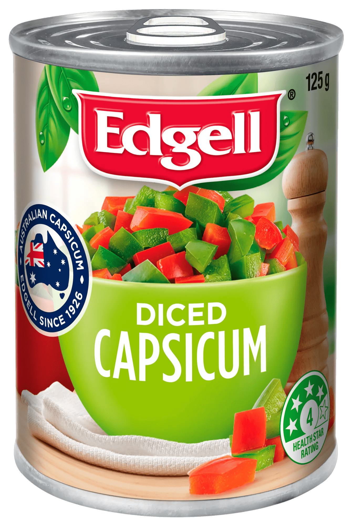 Edgell Capsicum Diced 125g, Can