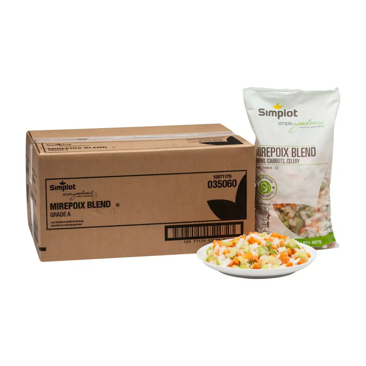 Simplot Simple Goodness™ Mirepoix Vegetable Blend, Styled